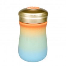 彩虹單層陶瓷杯隨行杯商務辦公杯