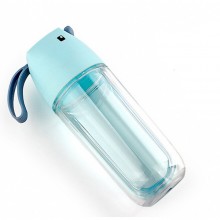 雙層塑料杯子 創意便攜運動水杯 學生隨手杯