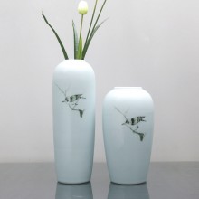 清茗居批發創意擺件簡約現代家居工藝品景德鎮手繪陶瓷花瓶花器