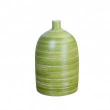 景德鎮陶瓷花瓶手工現代綠色螺紋陶藝裝飾工藝品擺件三件套