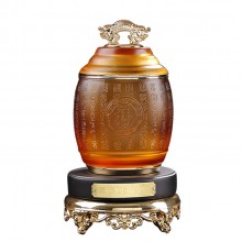 古法琉璃工藝品茶葉包裝罐茶餅罐