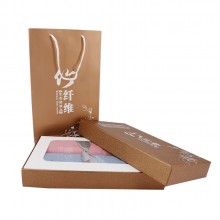 竹纖維毛巾2條禮盒裝面巾套裝定制企業禮品logo