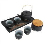 日式粗陶茶具套裝高檔商務禮品定制送客戶禮品