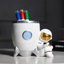 創意時尚北歐宇航員筆筒多功能桌面收納盒可愛兒童卡通太空人擺件