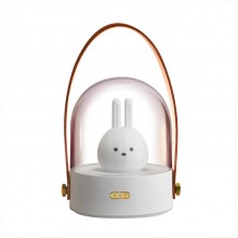 創意小兔子創意禮品手提燈萌寵led音樂藍牙八音盒3d小夜燈