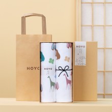 HOYO-7357-布藝印河馬毛巾兩件套