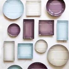 法國LeCreuse和風禪意系列日式餐具浮雕方盤長盤圓盤深盤