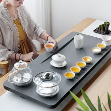 烏金石茶盤茶具套裝全自動上水茶臺燒水壺一體帶電磁爐