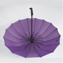 新款16骨純色直桿傘防曬遮陽長柄傘