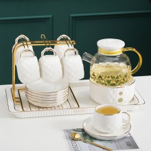 果茶壺套裝簡約英式玻璃茶壺溫茶器下午茶杯咖啡杯禮盒