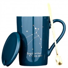 馬克杯帶蓋勺禮盒裝星座喝水杯咖啡可定制logo