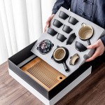 陶瓷功夫茶具簡約禮盒家用創意茶盤茶葉罐套裝