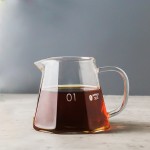 玻璃咖啡壺 高硼硅加厚耐熱耐冷鉆石八角手沖咖啡分享壺450ml