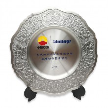 純錫獎盤擺件表彰榮譽牌企業會議紀念工藝品