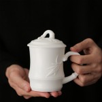 白瓷辦公杯中國白羊脂玉茶具主人杯個人杯商務禮品定制LOGO