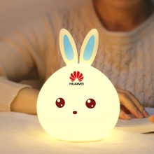 華為定制小夜燈小兔子可愛床頭燈定制公司廣告禮品