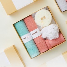 純棉毛巾沐浴5件套可logo定制廣告禮品,活動小禮品