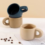定制克萊因藍咖啡杯啞光馬克杯創意大肚陶瓷杯伴手禮活動小禮品