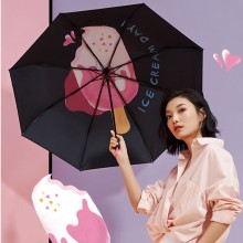 太陽傘女晴雨傘兩用遮陽傘防紫外線黑膠便攜迷你輕防曬傘定制公司廣告禮品