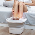 可折疊足浴盆全自動泡腳桶按摩加熱電動洗腳盆智能定制公司廣告禮品
