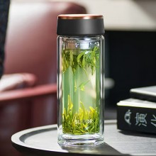蘇泊爾玻璃杯雙層玻璃水杯泡茶杯KC38CM1定制公司廣告禮品